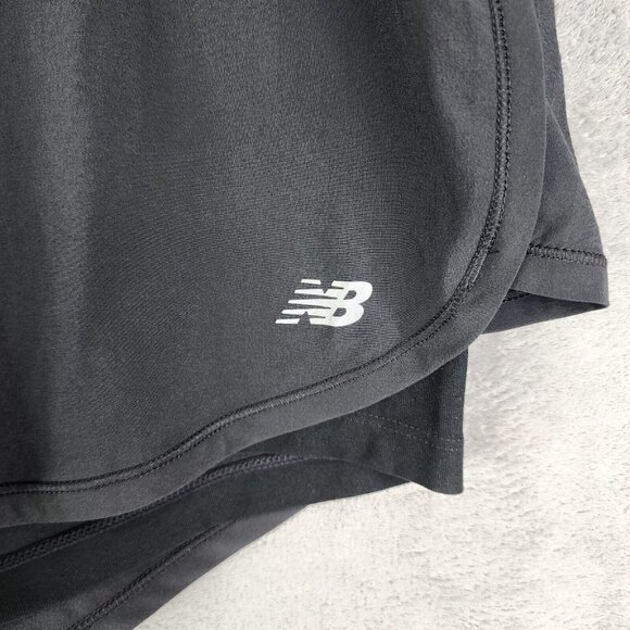 Womens Black New Balance NB Dry Running Shorts Lined Athletic Size L - Picture 3 of 14